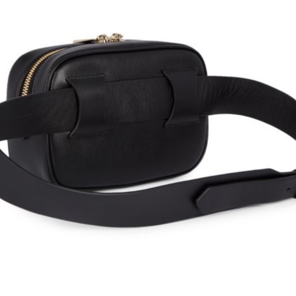 Salvatore Ferragamo Black Leather and Goldtone Logo Belt Bag - Picture 7 of 14